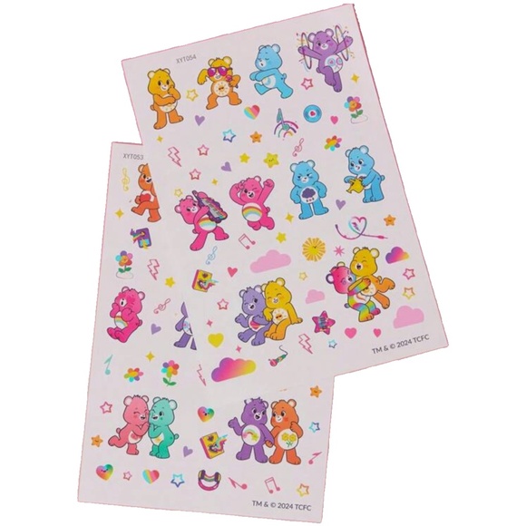 Care Bears Cartoon Fake Press On Nails & Body Temporary Tattoo Stickers New Lot - Picture 3 of 12